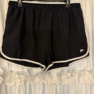 Fabletics Black and White Athletic Shorts